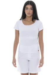 t-shirt με κοντά μανίκια leone 1947 woman rib chic |