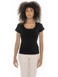 t-shirt με κοντά μανίκια leone 1947 woman rib chic |