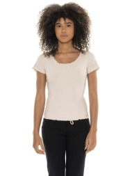 t-shirt με κοντά μανίκια leone 1947 woman rib chic |