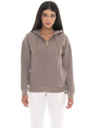 t-shirt με κουκούλα leone 1947 woman hoody full zip bonded |