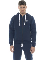 t-shirt με κουκούλα leone 1947 man hoody full zip soft basic |