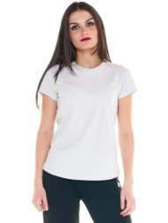 t-shirt με κοντά μανίκια leone 1947 woman short sleeves crystal |