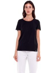 t-shirt με κοντά μανίκια leone 1947 woman short sleeves black boring |