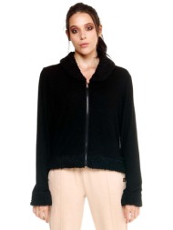 fleece leone 1947 woman crop hoody full zip chic boxing |