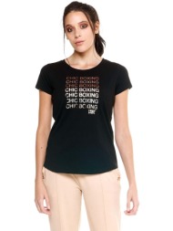 t-shirt με κοντά μανίκια leone 1947 woman short sleeves chic boxing |