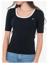 t-shirts & polos calvin klein jeans camisetas mujer modèle baby rib scoo |