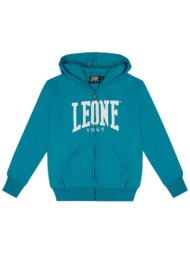 t-shirt με κουκούλα leone 1947 boy hoody full zip basic |