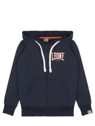 t-shirt με κουκούλα leone 1947 boy hoody full zip new basic |