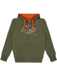 t-shirt με κουκούλα leone 1947 boy hoody full zip camouflage |