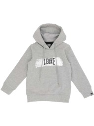 t-shirt με κουκούλα leone 1947 girl hoody super grey |