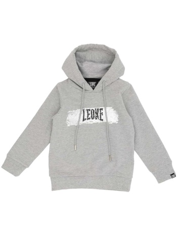 t-shirt με κουκούλα leone 1947 girl hoody super grey | σε προσφορά