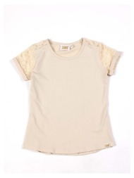t-shirt με κοντά μανίκια leone 1947 girl short sleeves lace |
