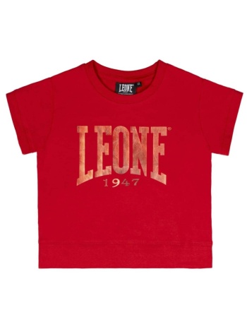 t-shirt με κοντά μανίκια leone 1947 girl crewneck sporty |