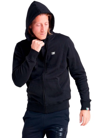 t-shirt με κουκούλα leone 1947 man hoody full zip basic σε προσφορά