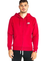 t-shirt με κουκούλα leone 1947 man hoody full zip basic small logo |