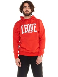 t-shirt με κουκούλα leone 1947 man hoody fleece big logo not brusched |