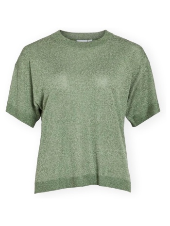 t-shirt με κοντά μανίκια vila top nowy - olivine |