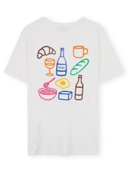 t-shirt με κοντά μανίκια imago t-shirt foodies - white |