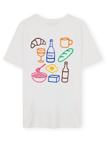 t-shirt με κοντά μανίκια imago t-shirt foodies - white |