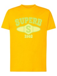 t-shirt με κοντά μανίκια superb 1982 sprbca-2201-yellow |