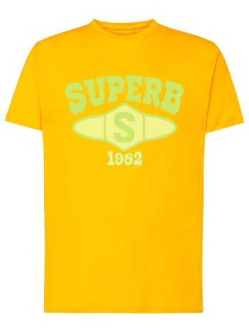 t-shirt με κοντά μανίκια superb 1982 sprbca-2201-yellow | σε προσφορά
