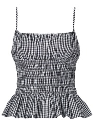 μπλούζα michael michael kors gingham smock top
