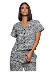 πιτζάμες minueto top zebra - black/white |