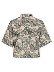 μπλούζα vila flura shirt - birch/atlantic |