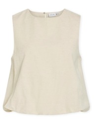 μπλούζα vila top prisilla balloon - super light natural melange |