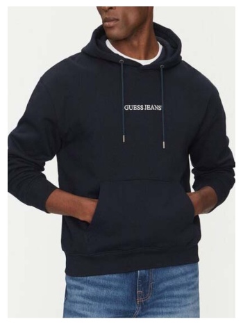 t-shirt με κουκούλα guess ls hooded reg embro | σε προσφορά