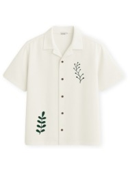 πουκάμισο με κοντά μανίκια imago sycamore shirt - cru |