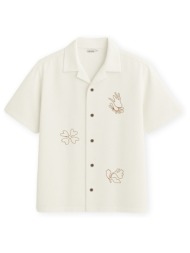 πουκάμισο με κοντά μανίκια imago autumnal shirt - cru |