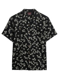 πουκάμισο με κοντά μανίκια superdry chemise beach manches courtes noire |