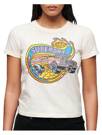 t-shirt με κοντά μανίκια superdry t-shirt motif fluo motor |