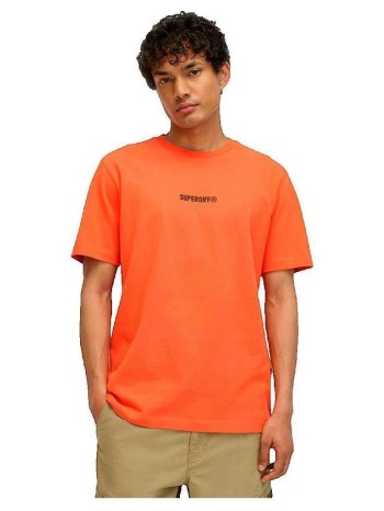 t-shirt με κοντά μανίκια superdry t-shirt ample micro logo