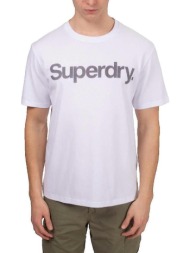 t-shirt με κοντά μανίκια superdry t-shirt core logo city blanc |