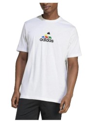 t-shirt με κοντά μανίκια adidas t-shirt house of tiro nations blanc |