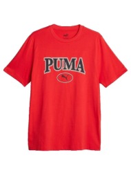 t-shirt με κοντά μανίκια puma t-shirt squad rouge |