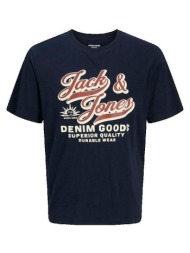 t-shirt με κοντά μανίκια jack & jones t-shirt col rond bleu ciel |