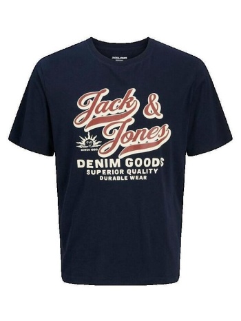 t-shirt με κοντά μανίκια jack & jones t-shirt col rond bleu