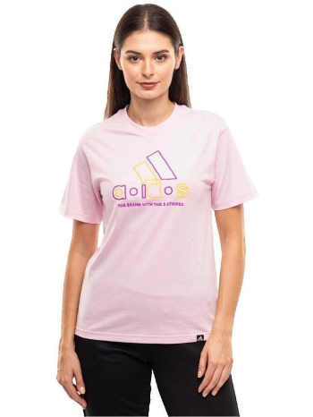 t-shirt με κοντά μανίκια adidas t-shirt à grand logo rose |