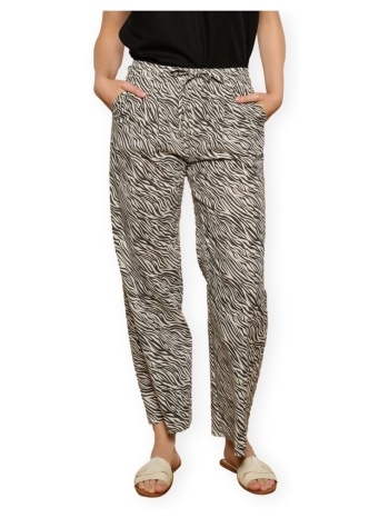παντελόνια minueto zebra trousers - black/white |