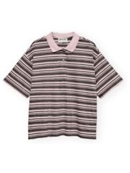 πόλο με κοντά μανίκια aware polo maren 2/4 - parfait pink/chocolate |