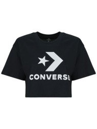 t-shirt με κοντά μανίκια converse star chevron sporty crop tee