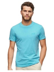 t-shirt με κοντά μανίκια superdry t-shirt essential logo brodé bleu ciel |