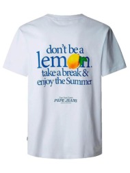 t-shirts & polos pepe jeans t-shirt pepe jeans décontracté blanc |