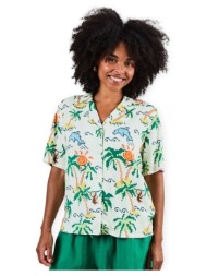 πουκάμισα brava fabrics tropical pixel aloha blouse - ecru |