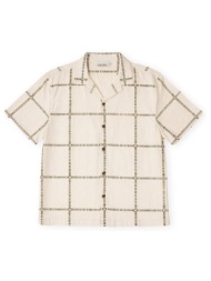 πουκάμισο με κοντά μανίκια imago mist of summer shirt - cru |
