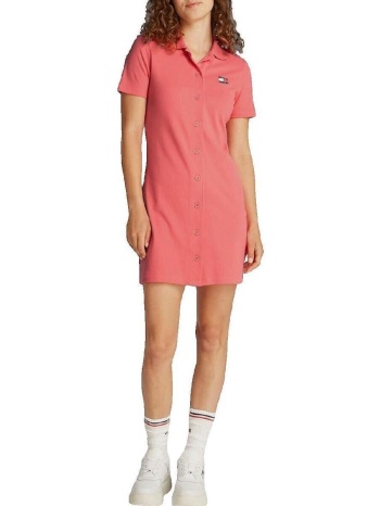 κοντά φορέματα tommy hilfiger robe tommy jeans pique polo