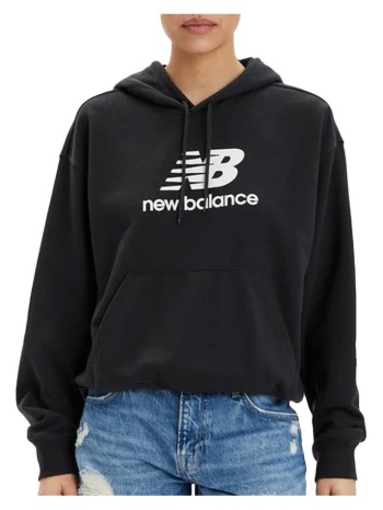 φούτερ new balance sweat à capuche wt41504-bk oversized |